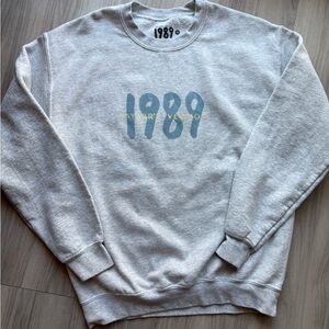 Taylor Swift Gray Crewneck Sweater 1989 Retro Style